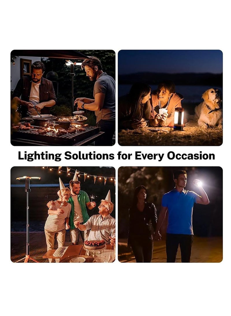 Multi-Function Portable Camping Light & Stand – Rechargeable Tent Lights for Outdoor Use & Emergency Power - Image 4
