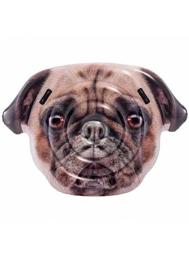 INTEX Inflatable Pug Face Island Mattress Lilo 173Cm X 130Cm. Perfect For The Pool. - Image 2