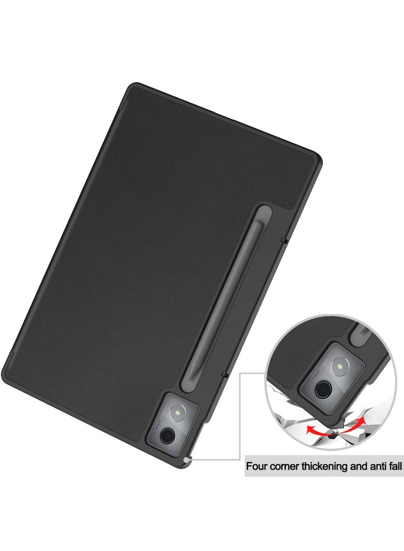 Folio Slim Smart Cover Lightweight Hardshell Case for Lenovo Xiaoxin Pad Pro 2025 12.7-inch with Multi-angle Stand (Black) - Image 5