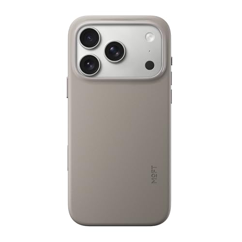 MOFT for iPhone 17 Pro Case- MOVAS Snap Case, MagSafe Compatible, Soft-Touch Vegan Leather, Classic Minimalist Design, Lightweight, Stain-Resistant & Camera Protection, Taupe - Image 1