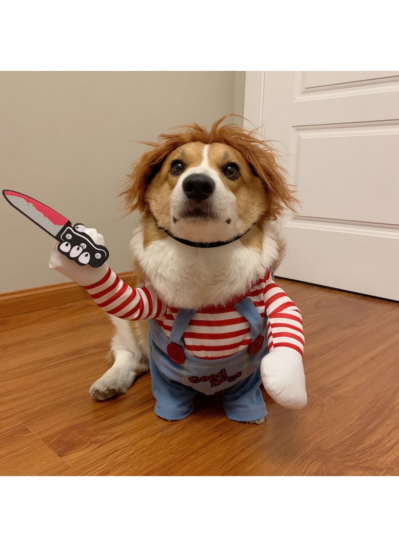 Pet Deadly Doll Knife Costume Dog Cosplay Costume (Lethal Doll) - Image 1