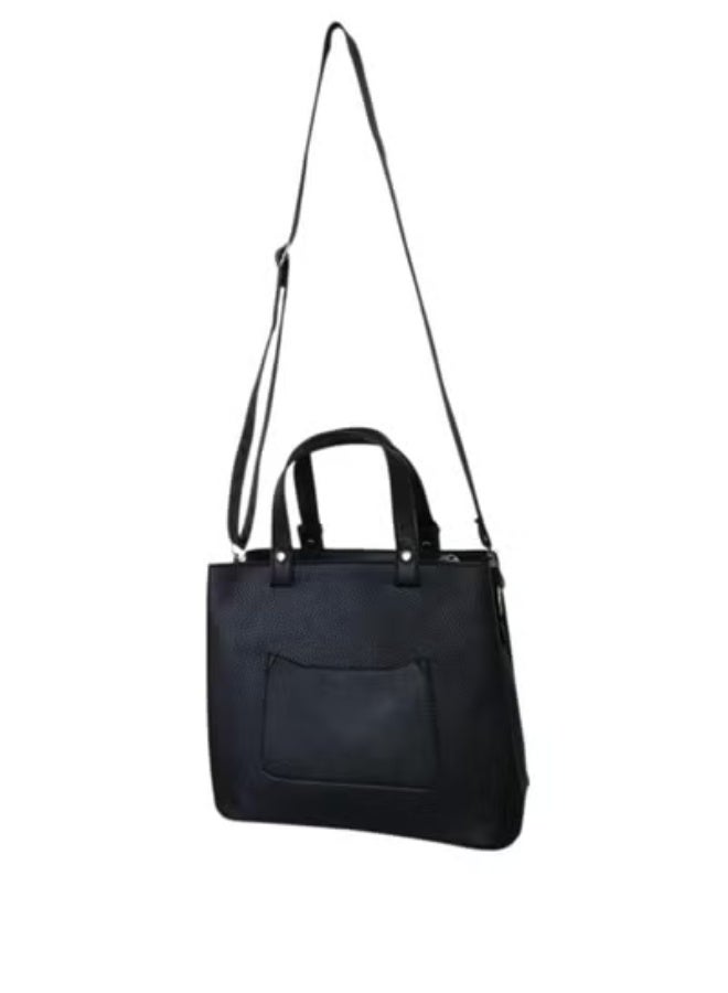 Classic Faux Leather Hand & Crossbody Bag – 3 Compartments - Image 5