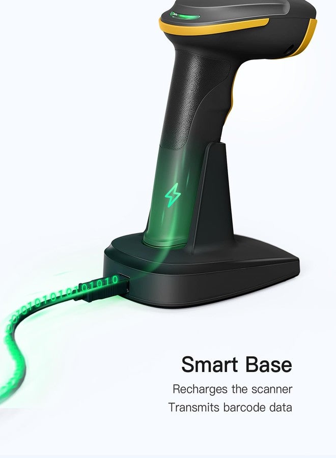 Inateck 2D Barcode Scanner Bluetooth, Barcode Reader with 2.4Ghz Smart Base, Screen Scanning, BCST-54 Black - Image 5