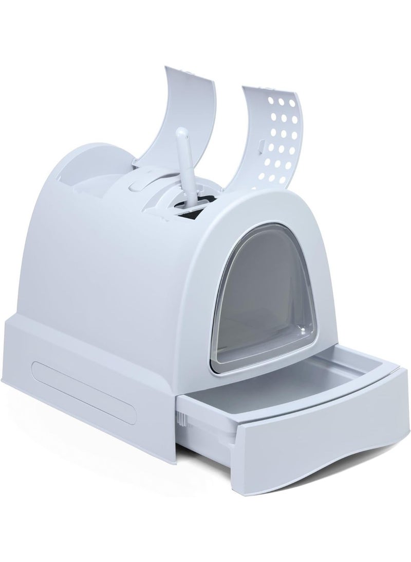 IMAC Zuma Litter Box For Cats - 40 x 56 x 42.5cm[Color - Gray,  Size - M]