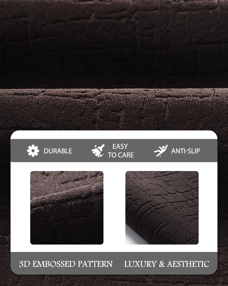 AMOAMI-Bath Mat-Super Absorbent Quick Dry Bathroom Floor Mats-Rubber Backing Washable Bath Mats for Bathroom Thin Bathroom Rugs Fit Under Door-Bath Rug for in Front of Sink Bathtub Shower Room - Image 1