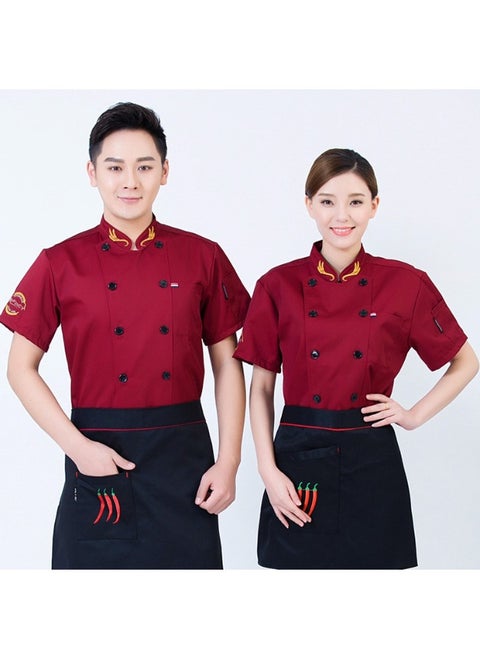 Restaurant and Hotel Kitchens Staff Short-Sleeved Chef Uniforms Breathable Chef Uniforms for Kitchen Beauty Salon Uniform