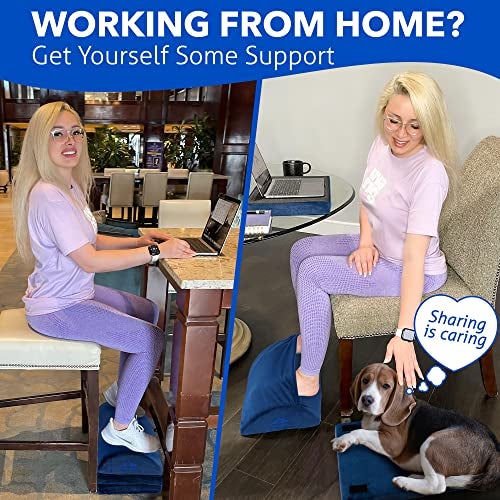 EverRest Under Desk Footrest for Office Use - Warmer Feet, 3 Adjustable Heights - Tall Ergonomic Foot Rest Stool for Gaming Chair, Computer - Leg Support for Work from Home - Image 3