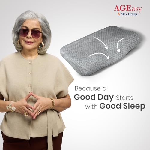 AGEasy Antara Cervical Pillow for Neck, Back & Shoulder Pain, Improves Posture & Spinal Alignment | Orthopedic Cushion with 100% Memory Foam & Skin Friendly Cover - Image 2
