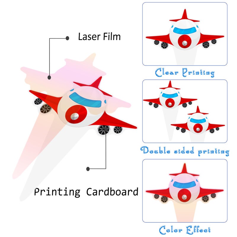 umoni Airplane Cupcake Toppers Airplane Birthday Party Decorations 48PCS Plane Cupcake Picks Aircraft Helicopter Cake Decor for Aviation Theme Pilot Baby Shower Birthday Party Supplies - Image 5
