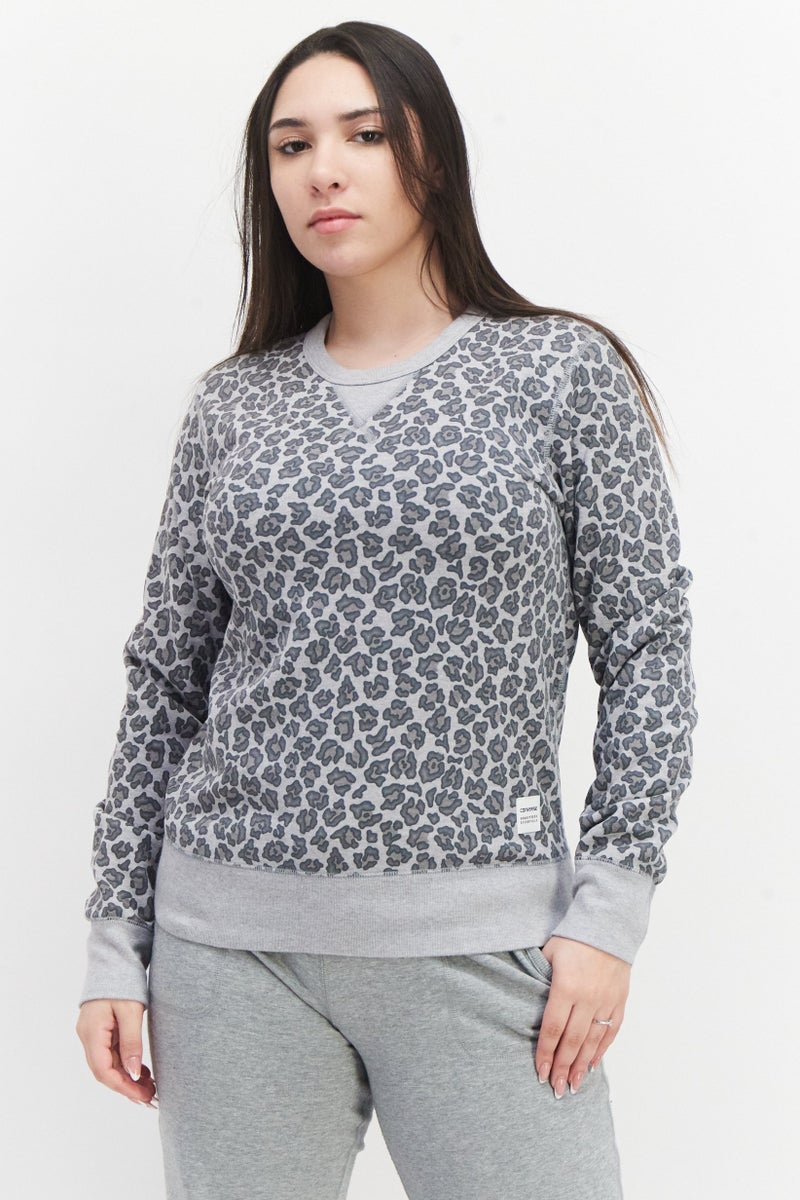 CONVERSE Women Sportswear Fit Outdoor Sweatshirt, Grey - Image 1