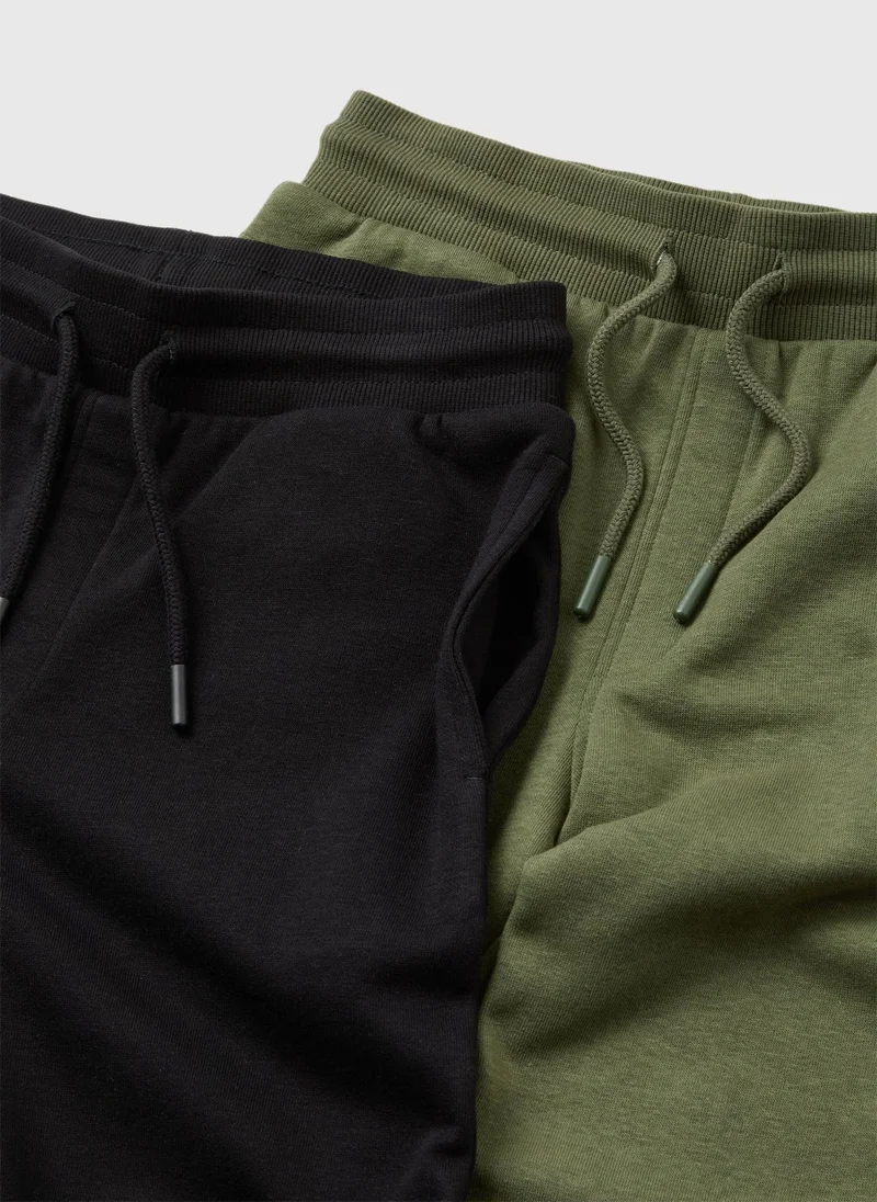 Matalan Boys Black & Green Joggers Set