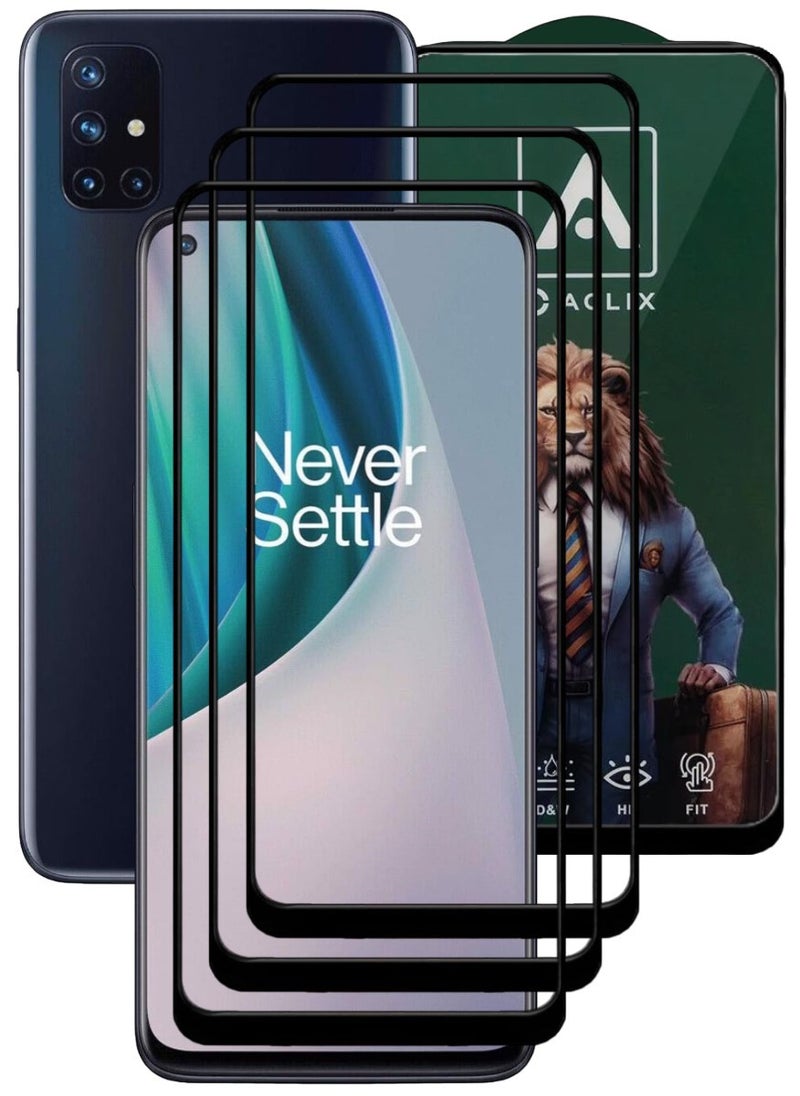 ACLIX 3 Pieces Antistatic ESD Dustproof Premium Quality High Definition Tempered Glass Screen Protector Designed For OnePlus Nord N10 5G - Image 1