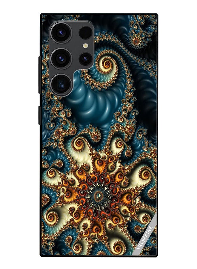 VR CREATIVE غطاء حماية لجهاز سامسونج جالاكسي S23 ألترا 5G بتصميم ماندالا متعدد الألوان - Image 1