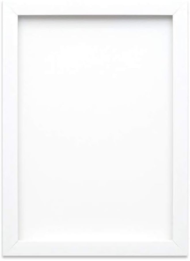 AKDC Paintings Frames Brushed White Picture Frame/Photo Frame A4, A3 - With An Mdf Backing Board- Ready To Hang - Styrene Shatterproof Perspex Sheet - Measures 19Mm Wide And 15Mm Deep - Brushed White A4  - Image 2