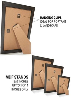 AKDC إطارات اللوحات إطار صورة أبيض مصقول / إطار صورة A4، A3 - مع لوحة دعم Mdf - جاهزة للتعليق - ورقة البرسبيكس المقاومة للكسر من الستايرين - يبلغ عرضها 19 مم وعمق 15 مم - أبيض مصقول A4  - Image 3