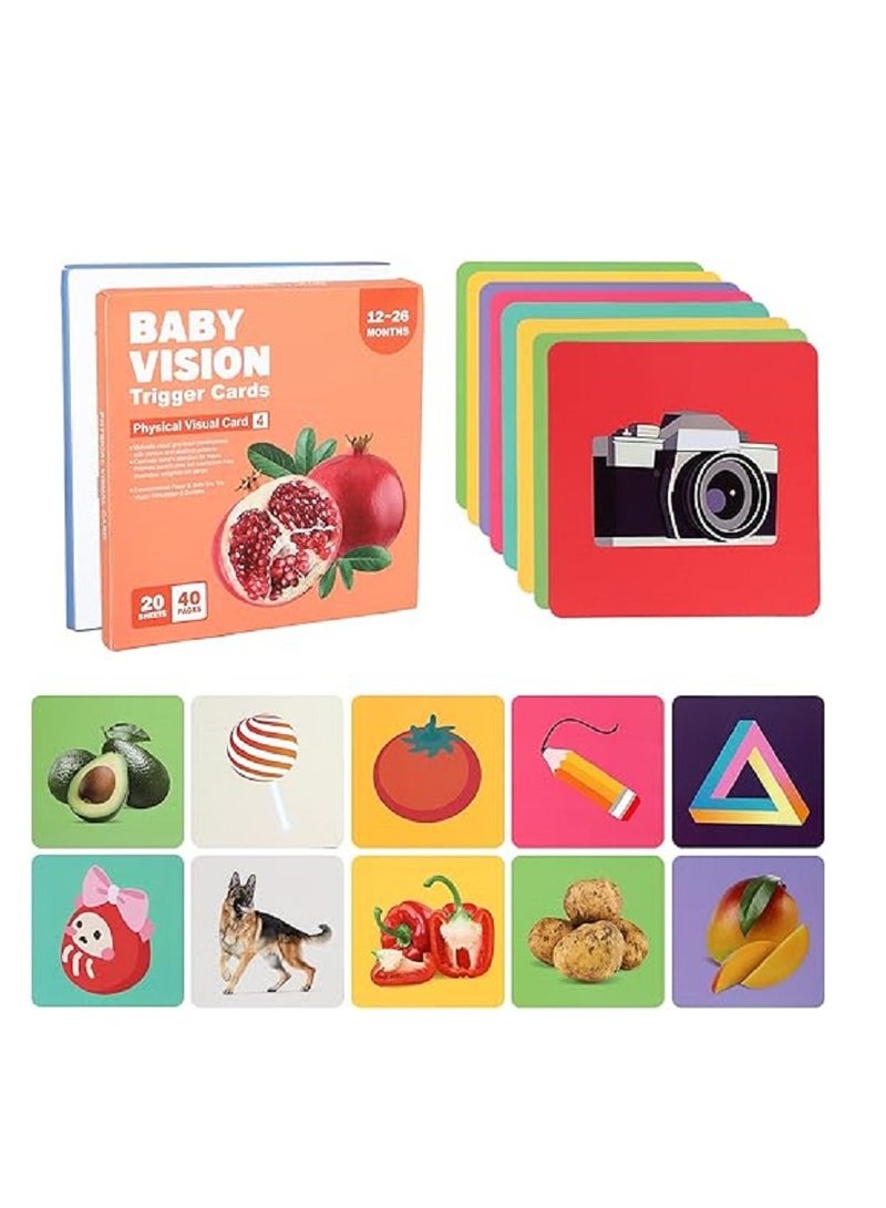 Educational Sensory Flash Cards for Newborns - 36 High Contrast Black and White Cards - Develops Visual and Cognitive Perception for Babies 0-36 Months - Image 1