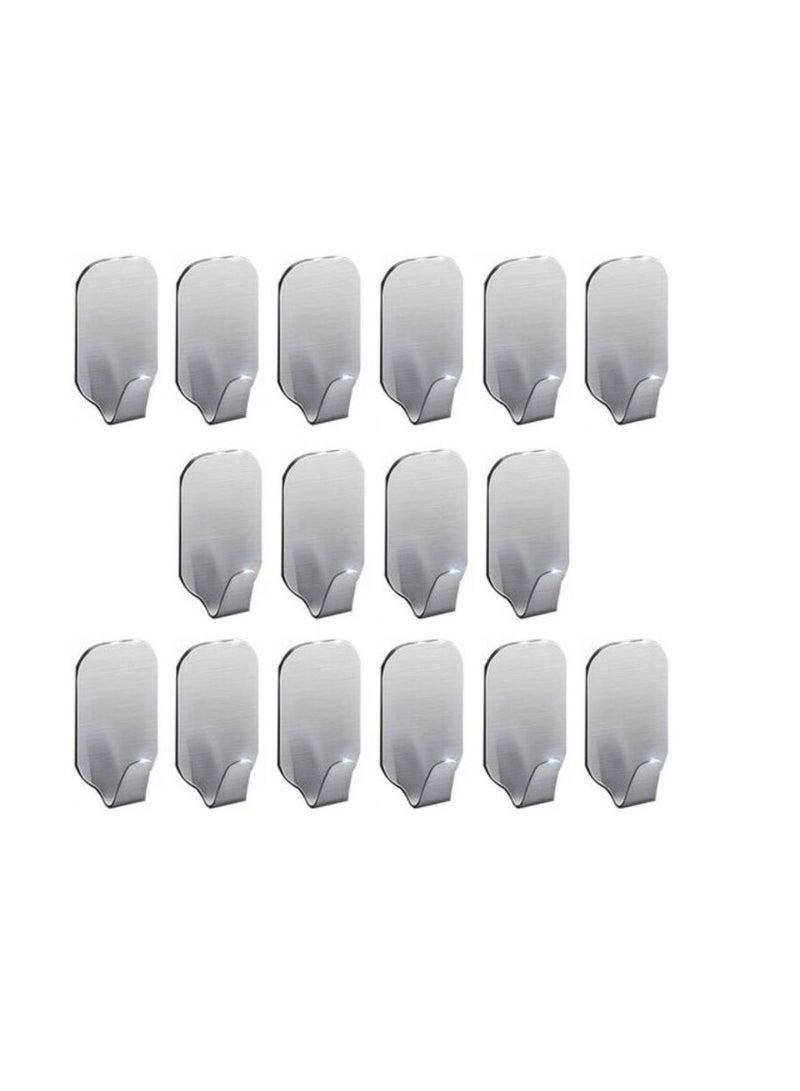 PROMASS Labkiss 3 M Adhesive Super Power Heavy Duty Wall Mount Hooks For Coat 16 Pack, Wide  - Image 2