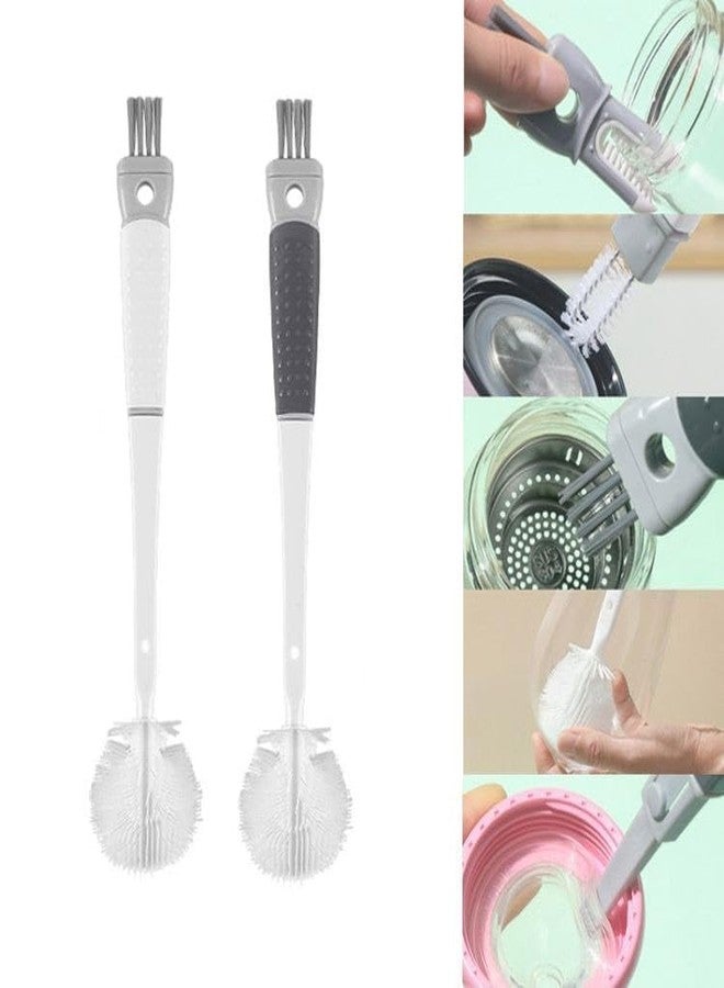 5 in 1 Silicone Bottle Cleaning Brush | Baby Bottle, Cup & Kettle Cleaner | Long Handle, Scratch-Free, Easy to Clean, Multifunction Kitchen Tool - Image 3