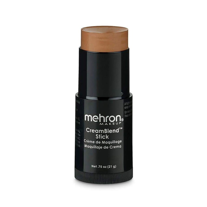 Mehron Makeup CreamBlend Stick | Face Paint, Body Paint, & Foundation Cream Makeup | Body Paint Stick Perfect for Halloween Makeup .75 oz (21 g) (Medium Dark 2) - Image 1