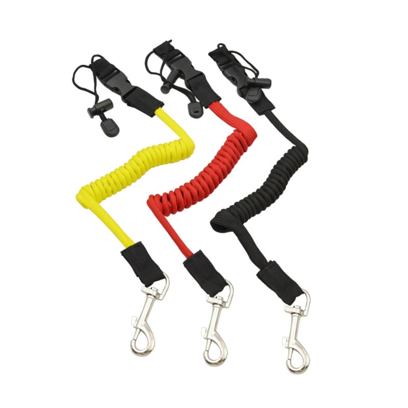 Paddle Leash: Black High Elastic TPU Strap With Nylon Sleeve - Metal Spring Hook Easy Attachment Plastic Quick Release Buckle For Kayaking Paddleboarding Water Sports Outdoor Activities - Image 4