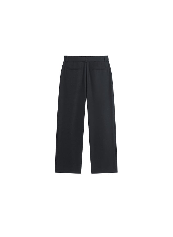 Waxbird Men's Autumn Straight-leg Casual High-end Wool Blend Fashion Belted Trousers Men's Casual Pants - Image 3