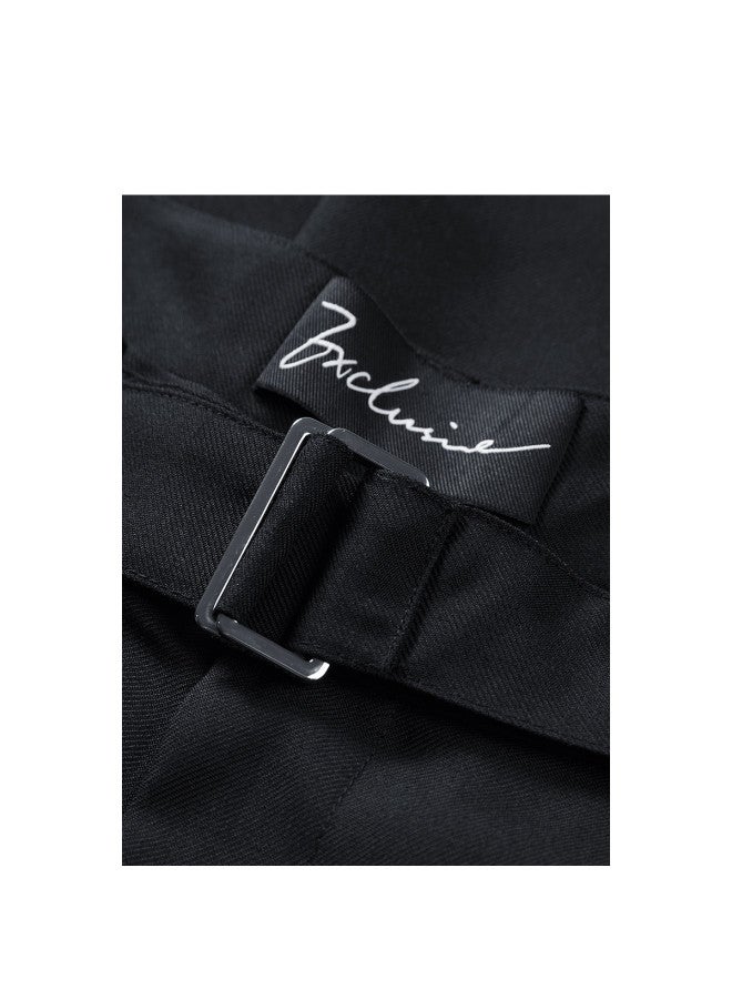 Waxbird Men's Autumn Straight-leg Casual High-end Wool Blend Fashion Belted Trousers Men's Casual Pants - Image 4