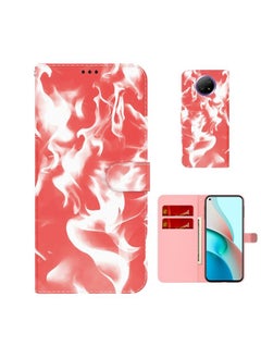 HuHa Case Cover For Xiaomi Redmi Note 9T / Note 9 5G  CN Version Cloud Fog Pattern Horizontal Flip Leather Case with Holder & Card Slot & Wallet Red 