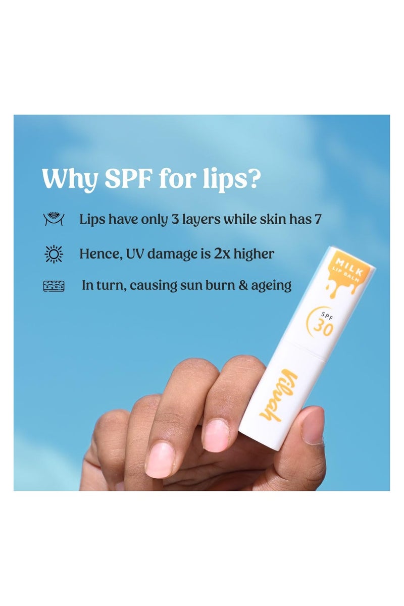 فيلاه ستور مرطب الشفاه الحليبي SPF30 يعالج التصبغ والأضرار الناجمة عن أشعة الشمس وحماية من الأشعة فوق البنفسجية فئة A وB لكل من الرجال والنساء ومناسب لجميع أنواع البشرة. - Image 5
