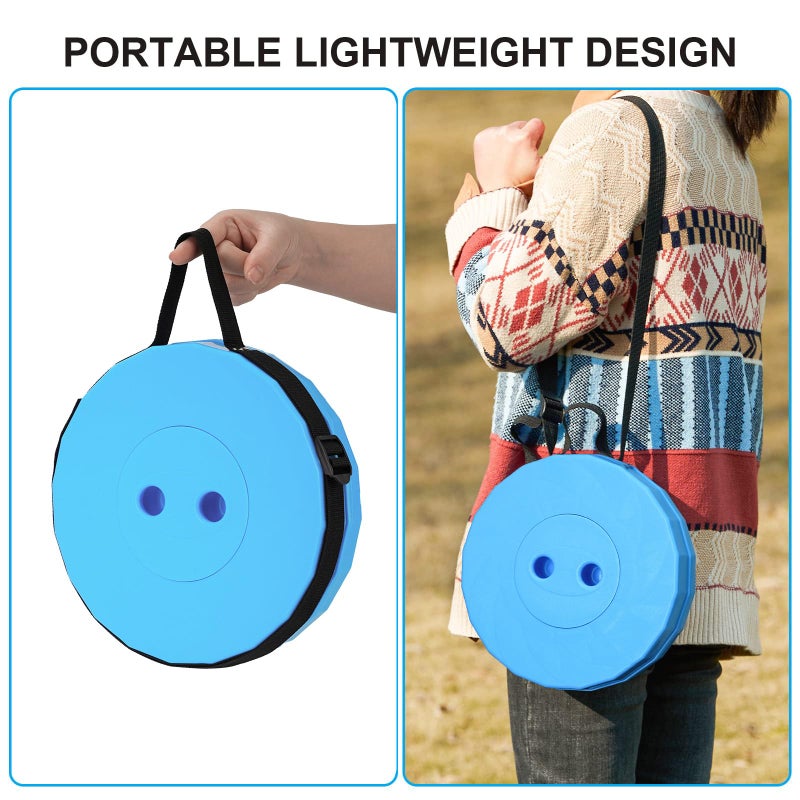Doseno Upgraded Foldable Stool Thickened, Portable Collapsible Stool Retractable Stool for Fishing, Hiking Tours, BBQ, Parties, Outdoor Activities (Rainbow) - Image 4