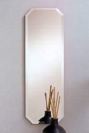 TINITALO Frameless Decorative Mirror |Elliptical Mirror Glass For Wall | Mirror For Bathrooms | Mirror In Home | Mirror Decor | Mirror Size : 12 X 36 Inch Qg 105, Silver - Image 1