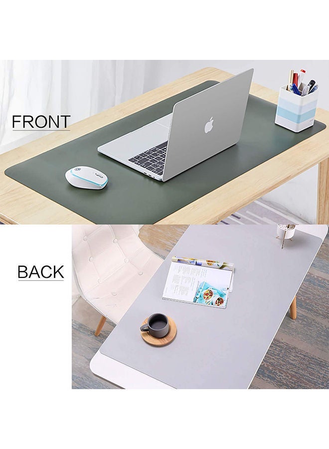 NIBEMINENT Multifunction Anti-Slip Desk Mouse Pad 80x40cm Green/Silver - Image 2