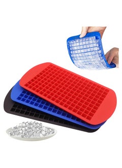 COOLBABY Mini Ice Cube Trays 3 Pack, 160 Crushed Ice Cube Molds Easy Release Small Ice Cub