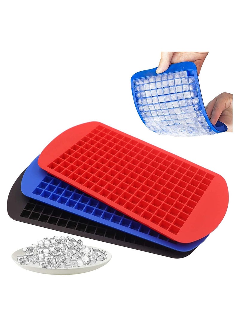 Cool Baby - COOLBABY Mini Ice Cube Trays 3 Pack, 160 Crushed Ice Cube Molds Easy Release Small Ice Cub - Image 1