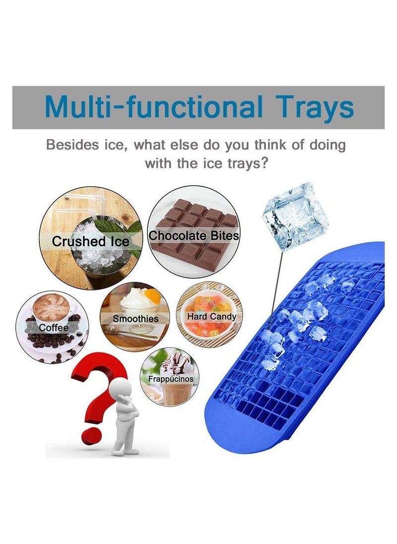 Cool Baby - COOLBABY Mini Ice Cube Trays 3 Pack, 160 Crushed Ice Cube Molds Easy Release Small Ice Cub - Image 1