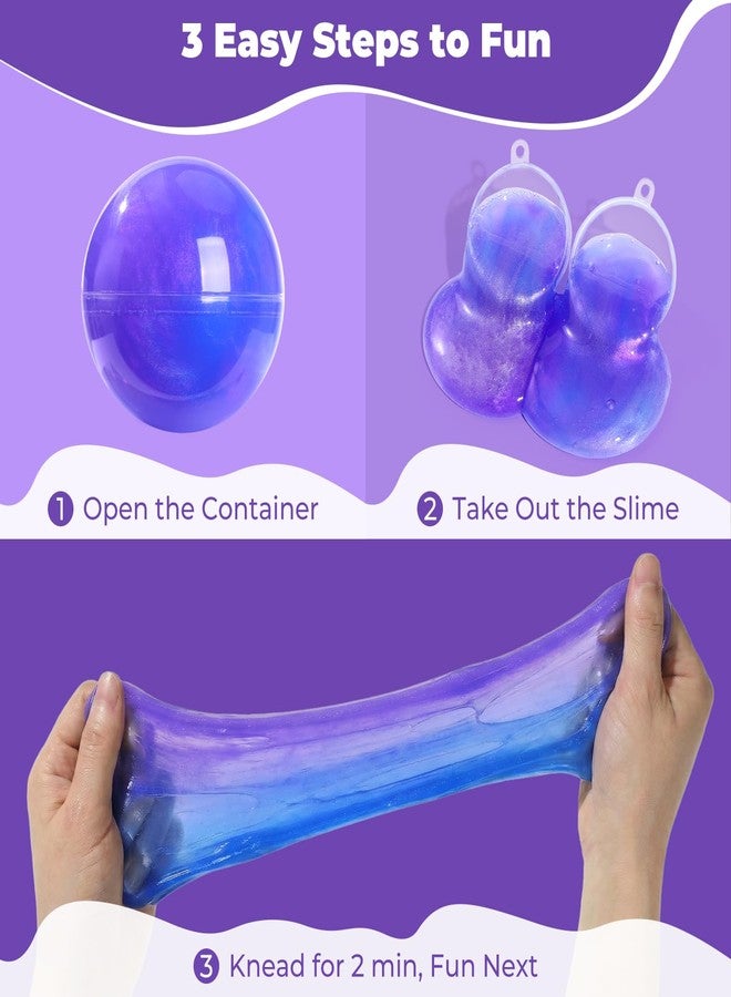 Theefun 24 Pack Galaxy Slime Balls Theefun Easter Slime Party Favors, Stretchy Non-Sticky Sensory Toys for Kids, DIY Stress Relief Putty Toys, Birthday Goodie Bag Fillers and Classroom Prizes for Girls Boys - Image 3