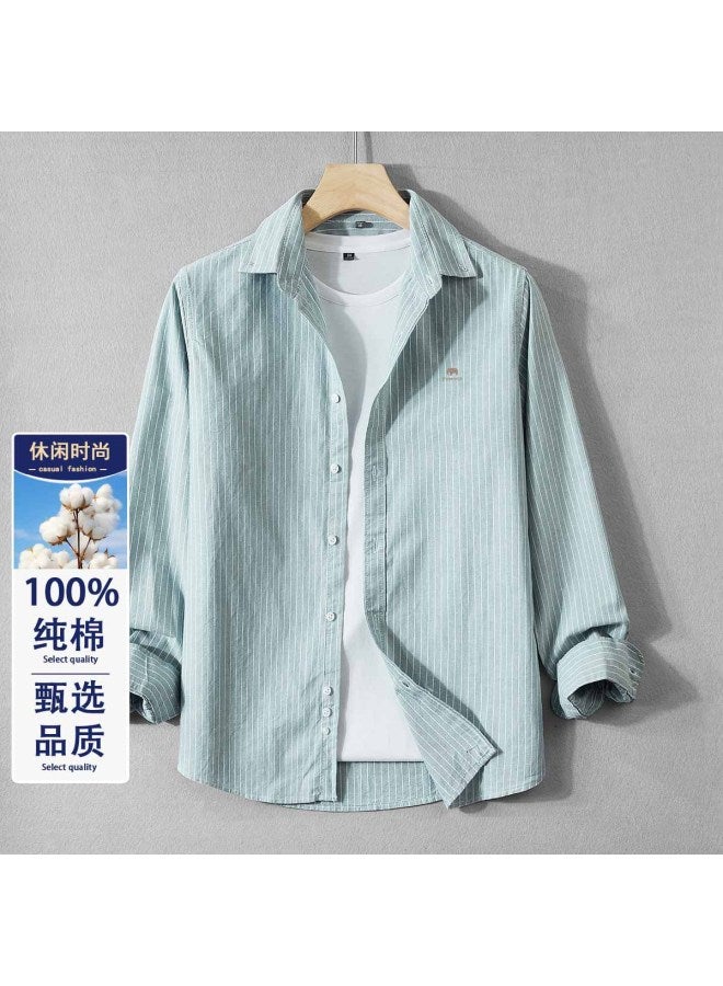 Fomoce comfortable & Breathable Men's Long Sleeve Shirt - Casual Button-up Top For Spring/autumn Wear - Image 2