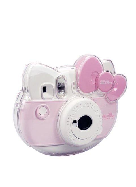 Protective Case Compatible with Fujifilm Instax Mini Hello Kitty Instant Film Camera/Crystal Hard Shell PVC Protective Cover Carrying Cover/with Adjustable Shoulder Strap -Clear