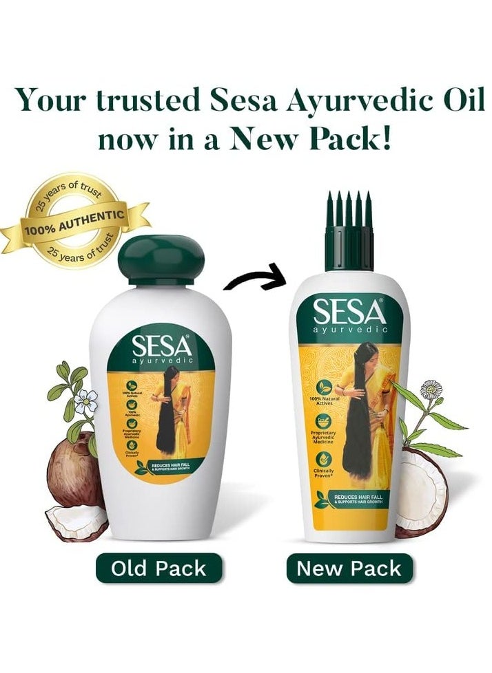 Sesa - Oil for Hair Fall and Hair Growth, Bhringraj 17 Herbs 5 Oils, Kshir Pak Vidhi, NO Mineral Oil, 100 ml - Image 1