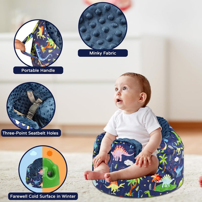 DAYEEBALL Seat Cover Compatible with Bumbo Seat Soft and Breathable Baby Floor Seat Cover for Baby Boy  Girl Cover Only Dinosaur - Image 4