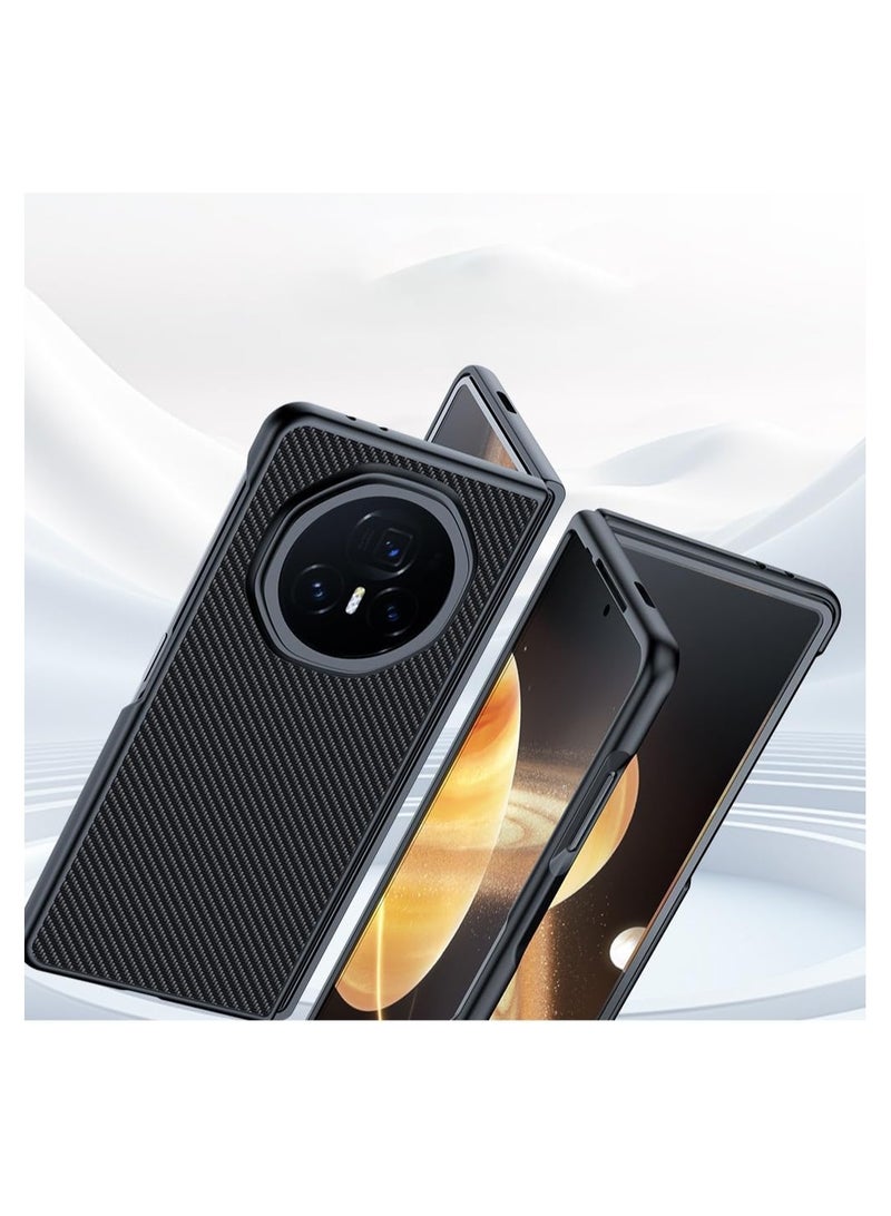 عام حافظة واقية لهاتف هونر ماجيك V3، 【مضادة للخدش】 حافظة كمبيوتر صلبة رقيقة للغاية مع نسيج من ألياف الكربون، حافظة هونر ماجيك V3-حافظة سوداء - Image 2