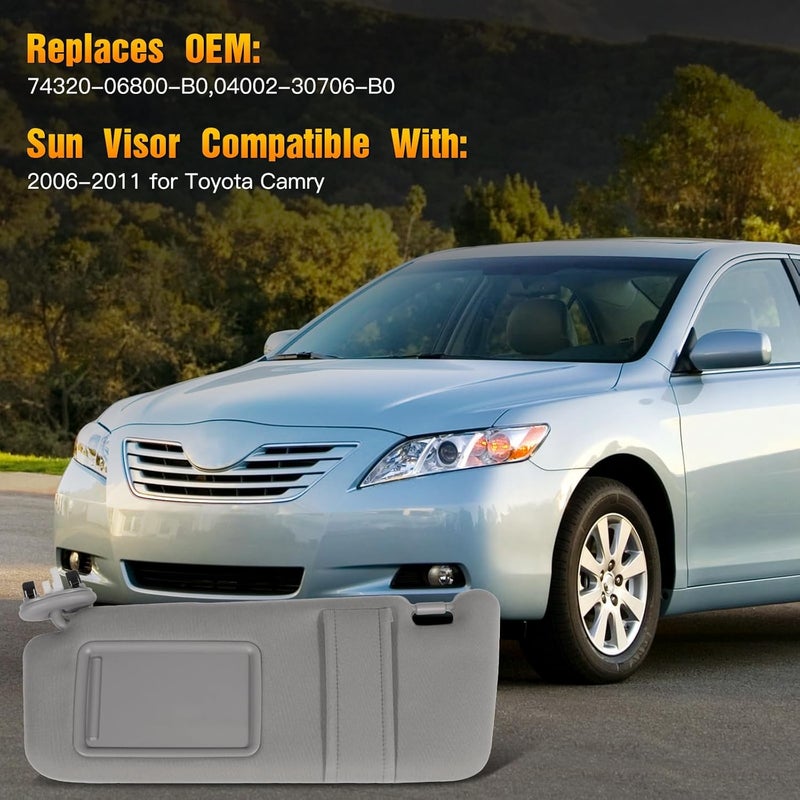 ASAPE Left Driver Side Sun Visor for Toyota Camry 2006-2011 - Image 3