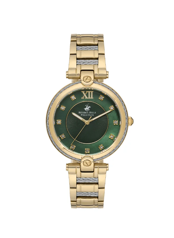بيفرلي هيلز بولو كلوب BEVERLY HILLS POLO CLUB Women's Analog Green Dial Watch - BP3585X.120