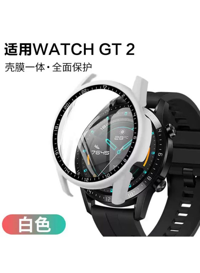 Neutral Huawei Watch Case Suitable For Gt2 46mm Protective Case Pc + Tempered Film Anti-fall Electroplating Shell And Film Integrated Protective Case - Image 5