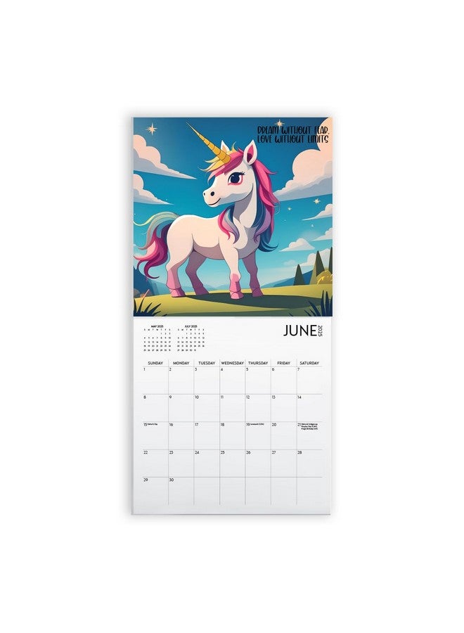 ARTICO Unicorn Calendar 2025 With Sticker Pack, Large 12 X 12 Inch, Unicorn Wall Calendar With Sticker Set, Gift For Unicorn Lovers, Cute Calendar For Girls  - Image 4