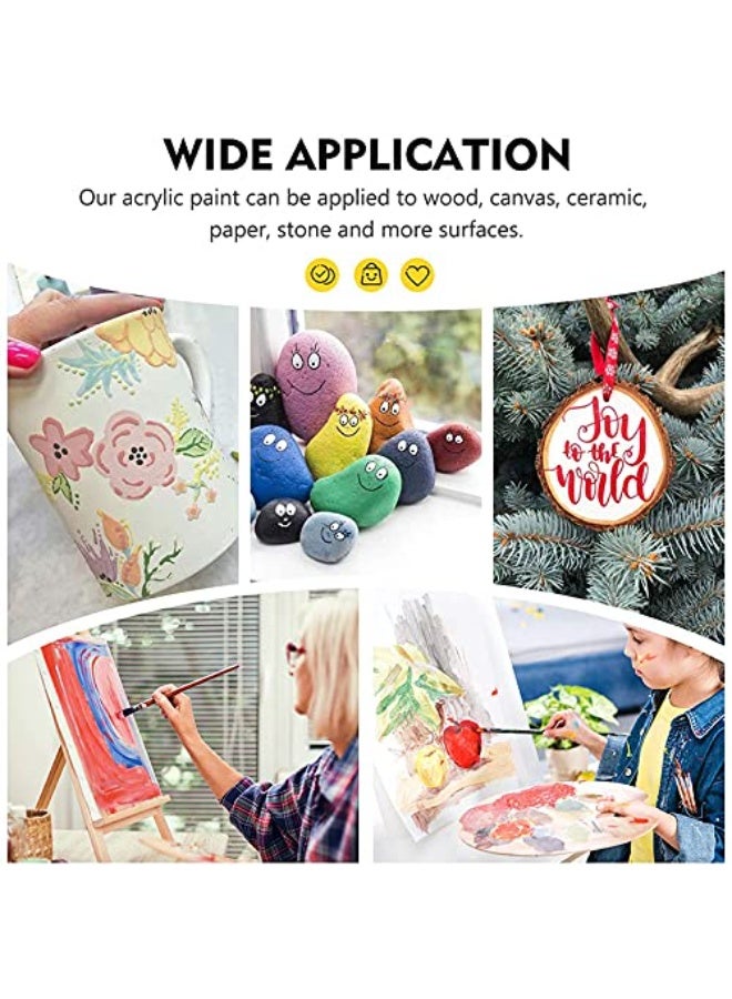 THE PRO BRO Acrylic Paint Set, 24 Vivid Colors (12ml) – Non-Toxic Rich Pigment Paints for Canvas, Wood, Rock & Ceramic – Art Supplies for Kids, Students & Professional Artists - Image 5