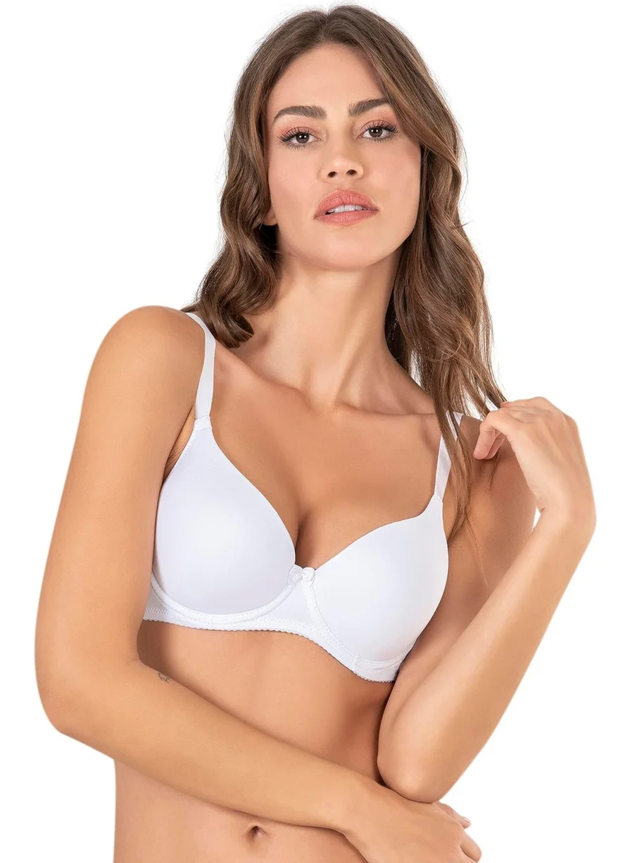 إن بي بي Micro-Covered Underwire Non-Padded Basic Bra | White 3505