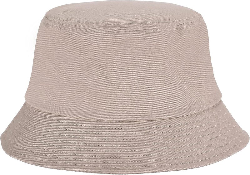 Umeepar Unisex Cotton Packable Bucket Hat Sun Hat Plain Colors for Men Women - Image 2