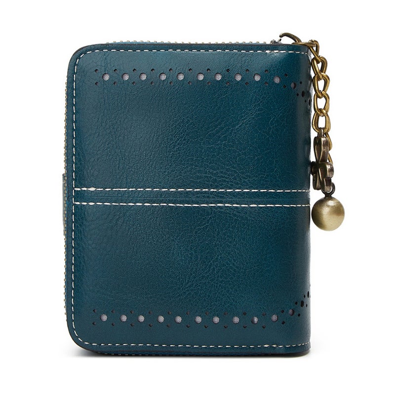 Multifunctional Solid Color PU Leather Wallet, RFID Blocking Design Portable Daily Storage Purse for Cards Cash Coin Business Use - Image 2