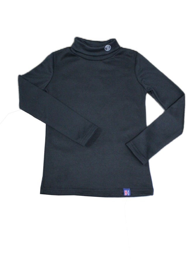 Bashayer Black winter blouse with high neck  - Image 1