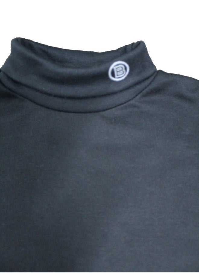 Bashayer Black winter blouse with high neck  - Image 2